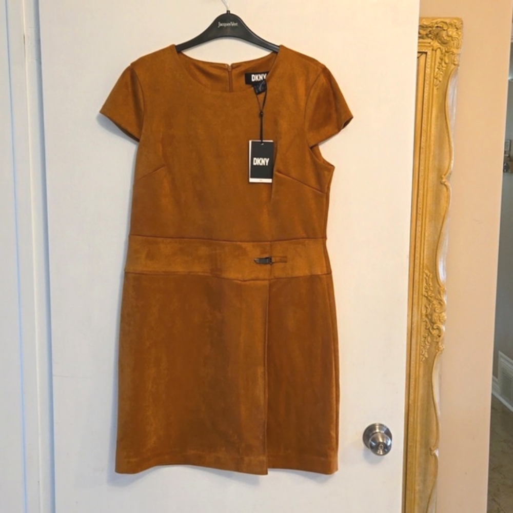 🌟Host Pick🌟DKNY Faux Suede Dress 12 NWT - Picture 5 of 16